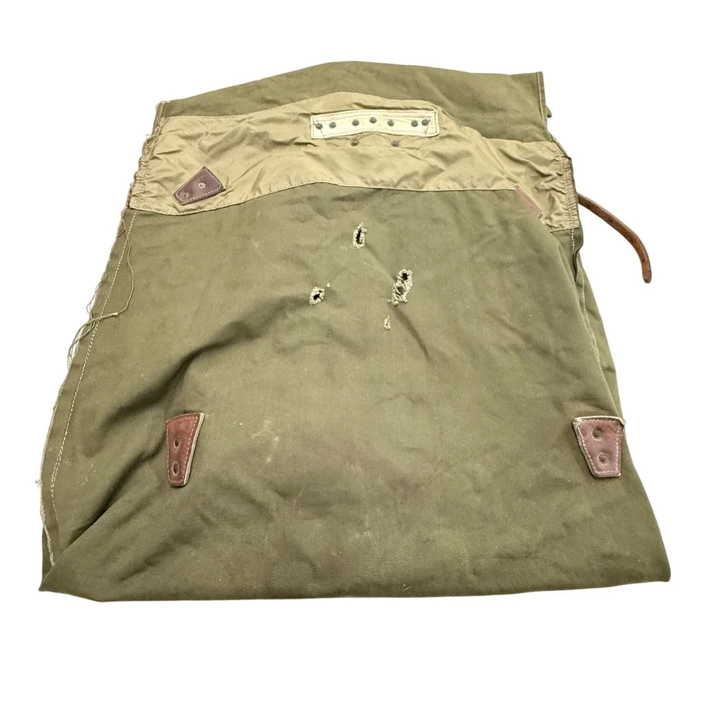 Duluth Pack Duluth Minn Vintage Canvas Leather Scout Backpack Olive Green USA